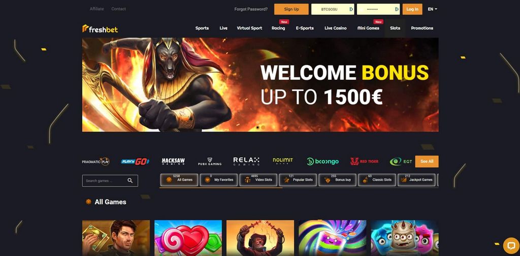 Freshbet Casino site